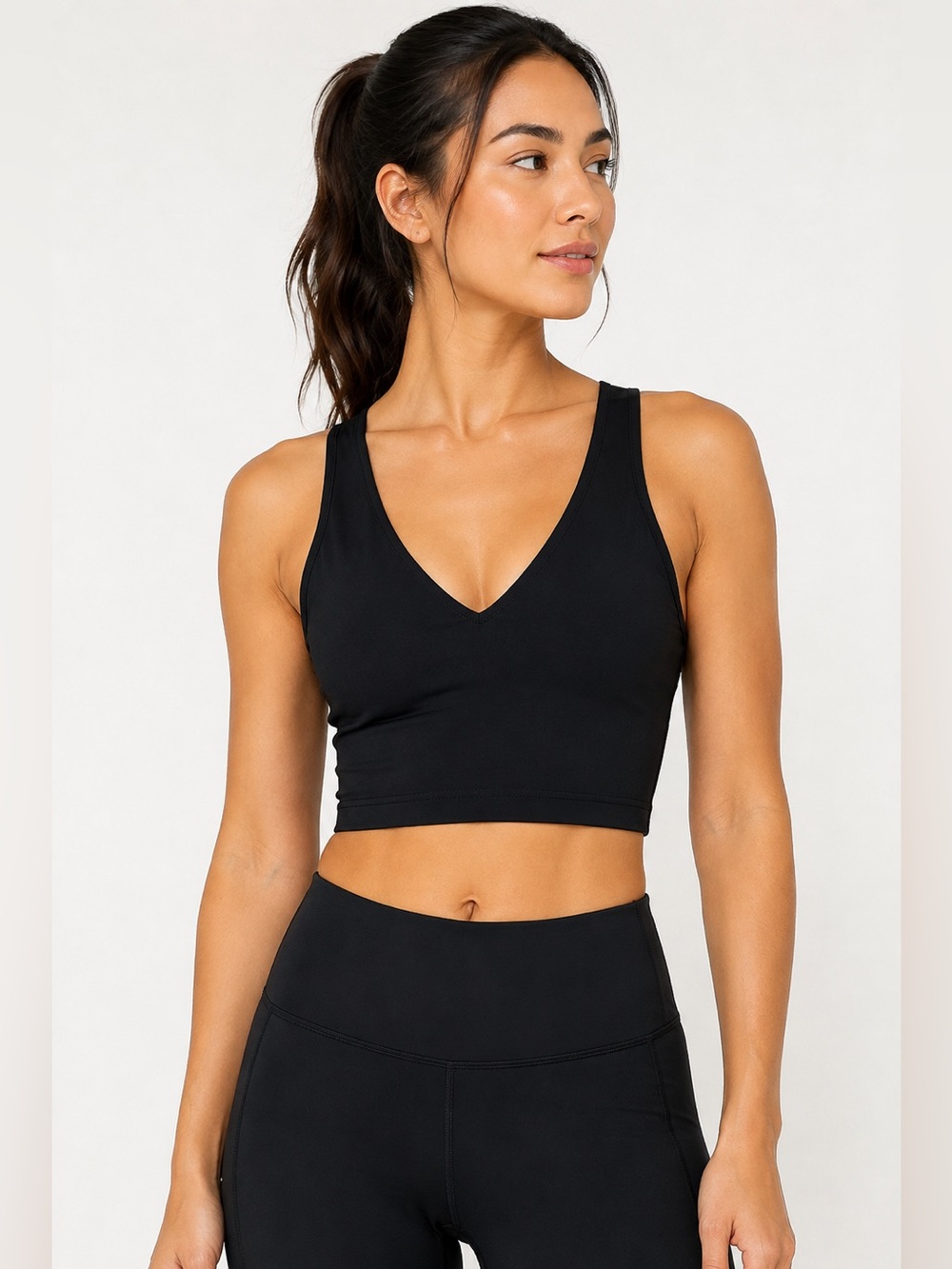 Lululemon Align Tank Nulu Built-In Bra Cropped Yoga Top Black Size 2